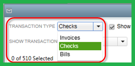 Filter for Specific Transaction Types