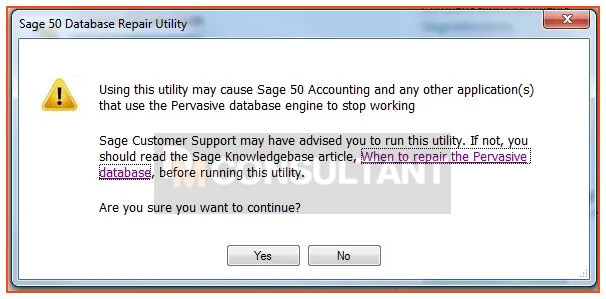 Sage 50 Database Repair Utility 
