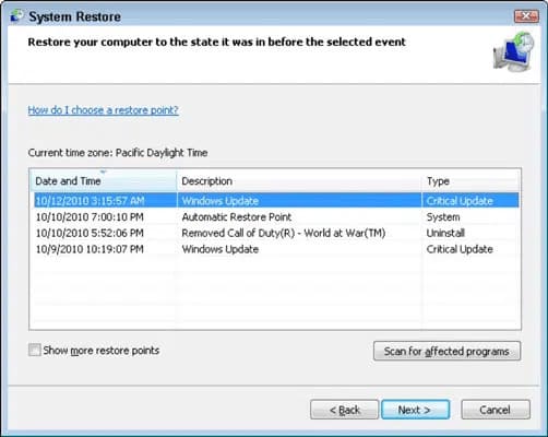 Windows System Restore